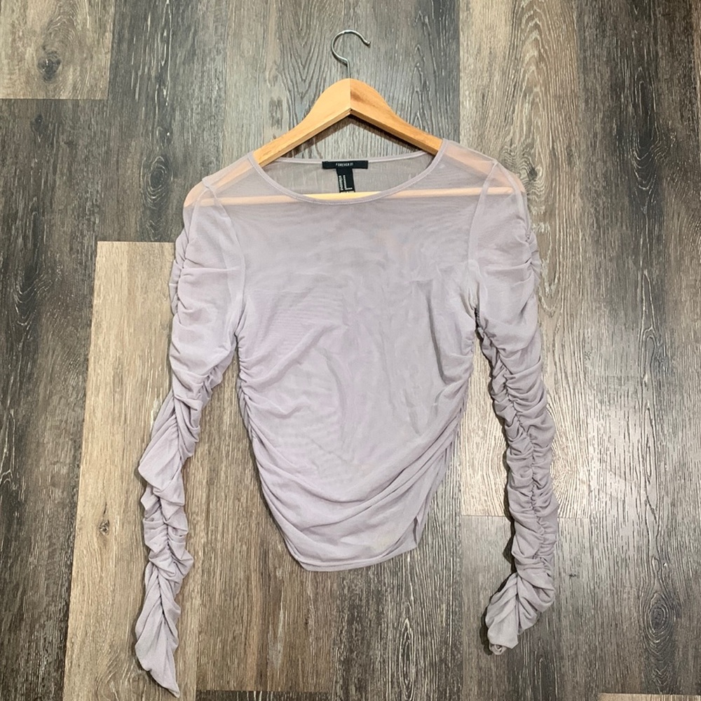 Mesh purple top